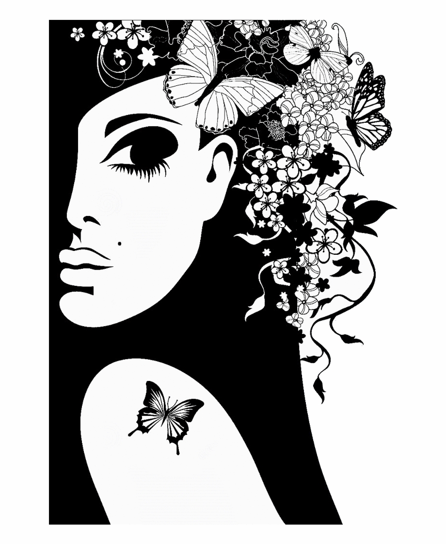 Girl Silhouette, Silhouette Vector, Butterfly Art 920x1121 Girl Silhouette, Silhouette Vector, Butterfly Art