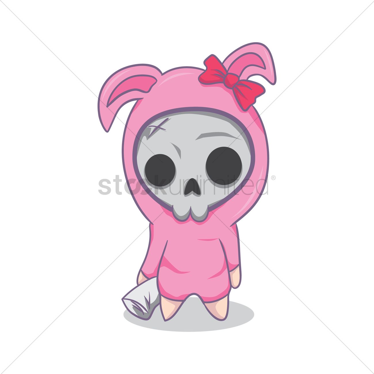 1300x1300 Girl Skull Vector Image