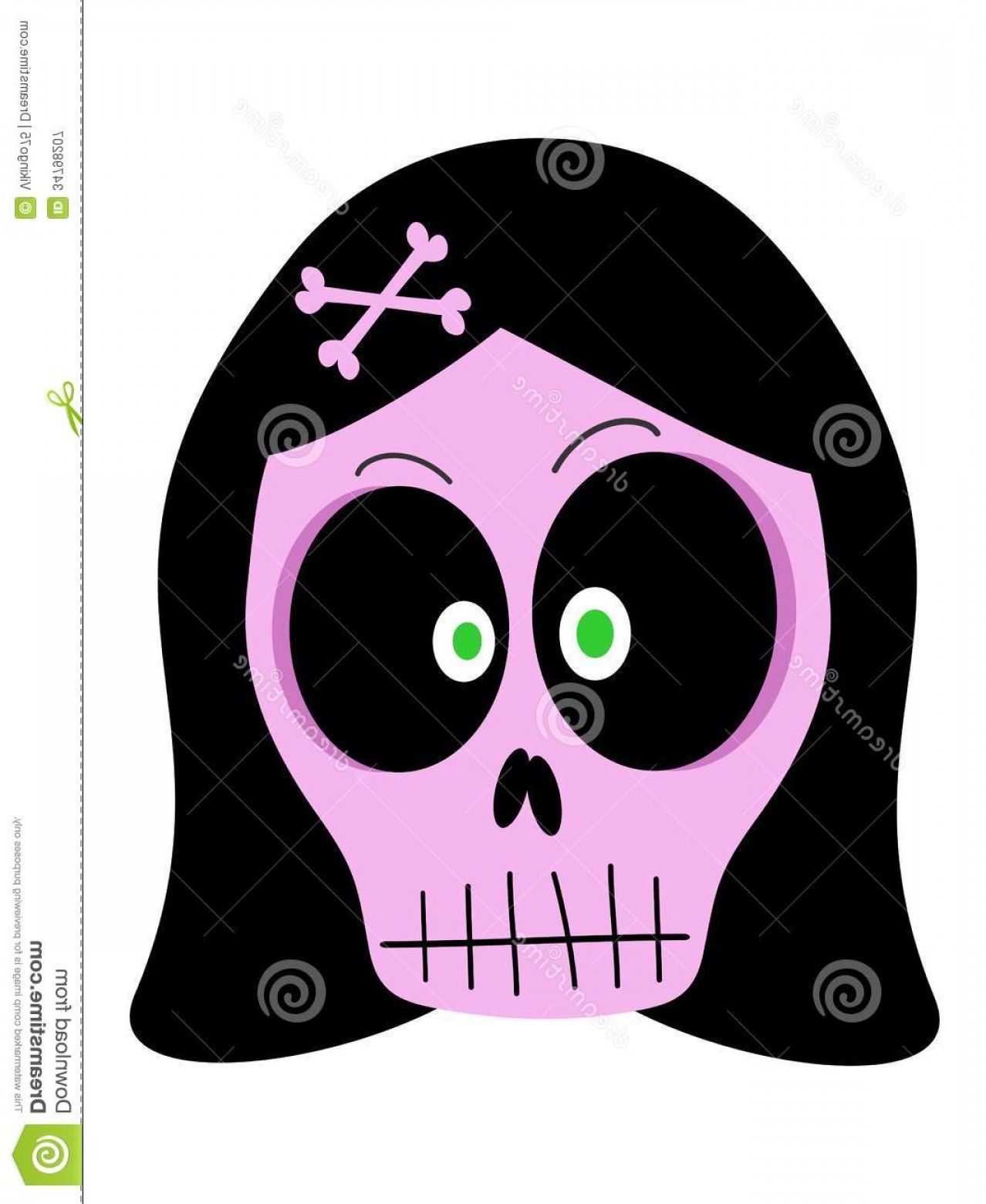 1278x1560 Royalty Free Stock Photography Girl Vector Skull Funny