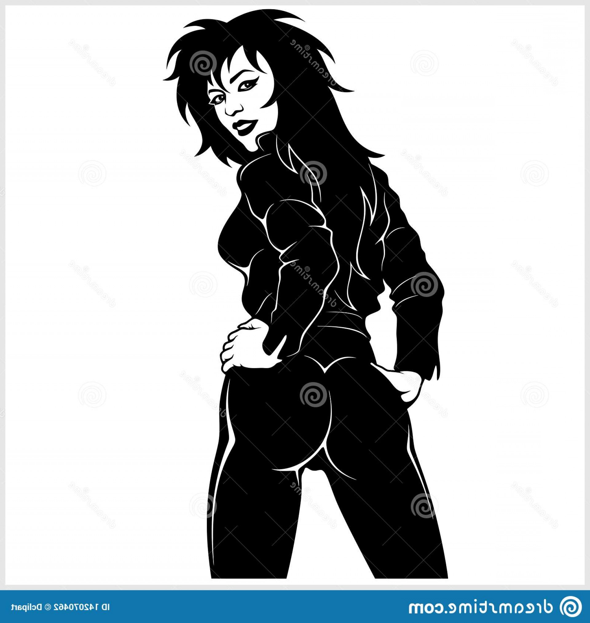 1920x2026 Cool Rocker Sexy Girl Vector Illustration Isolated White Cool