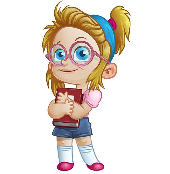 594x606 Free Geek Girl Vector Character Files, Vectors Graphics