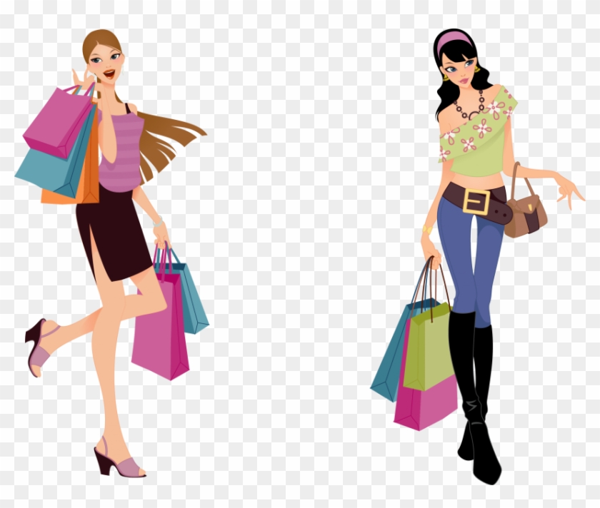 840x712 Free Png Download Fashion Shopping Girl Vector Png