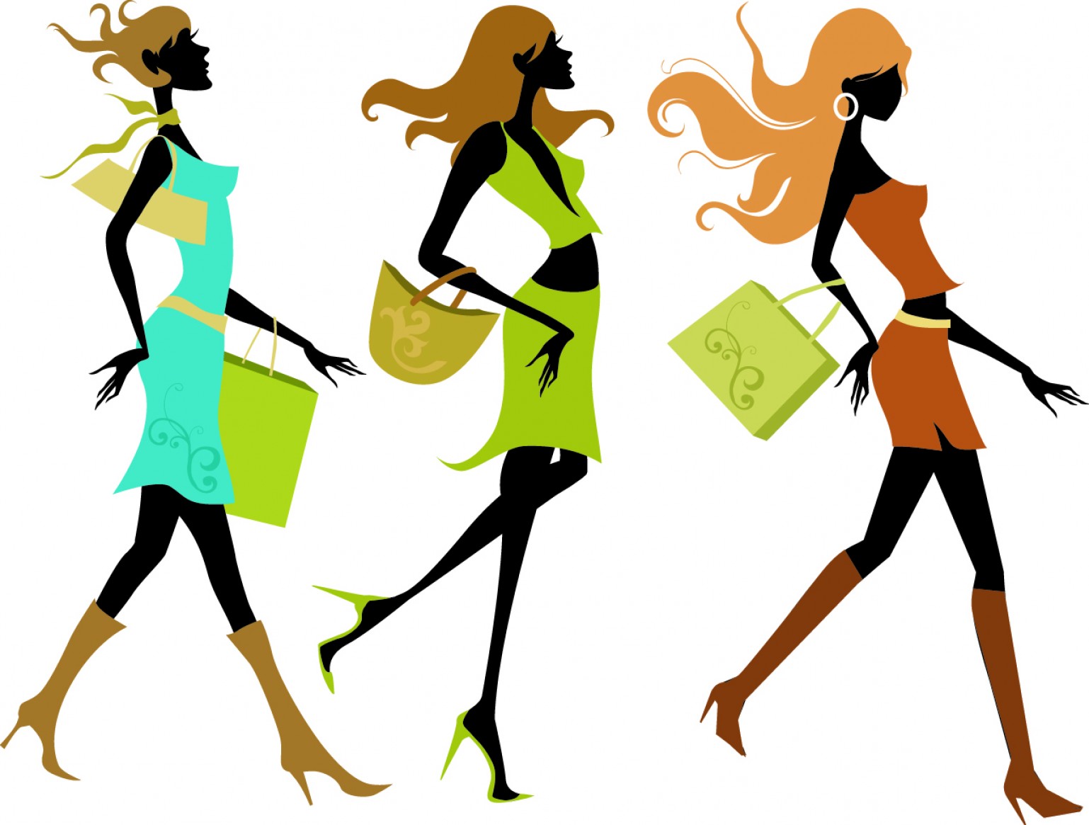 1538x1165 Illustration Shopping Girl Vector Art Cqrecords