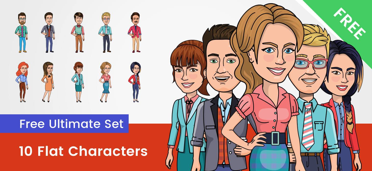 1518x700 Woman And Girl Vector Characters