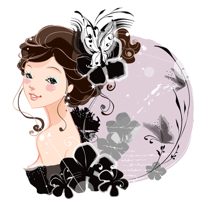 425x425 Beautiful Girl Vector Free Download