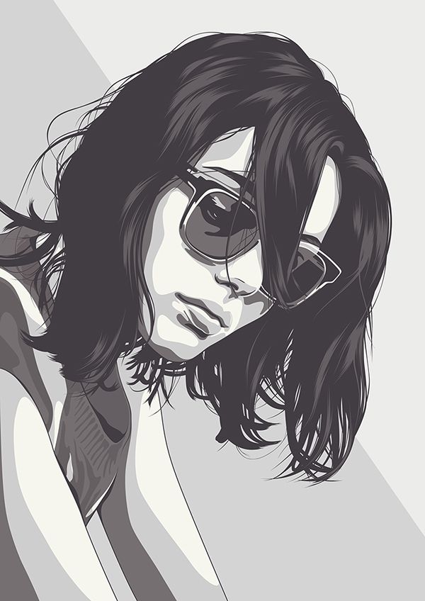 600x848 Girl Vector Portrait Insta Profile Pic