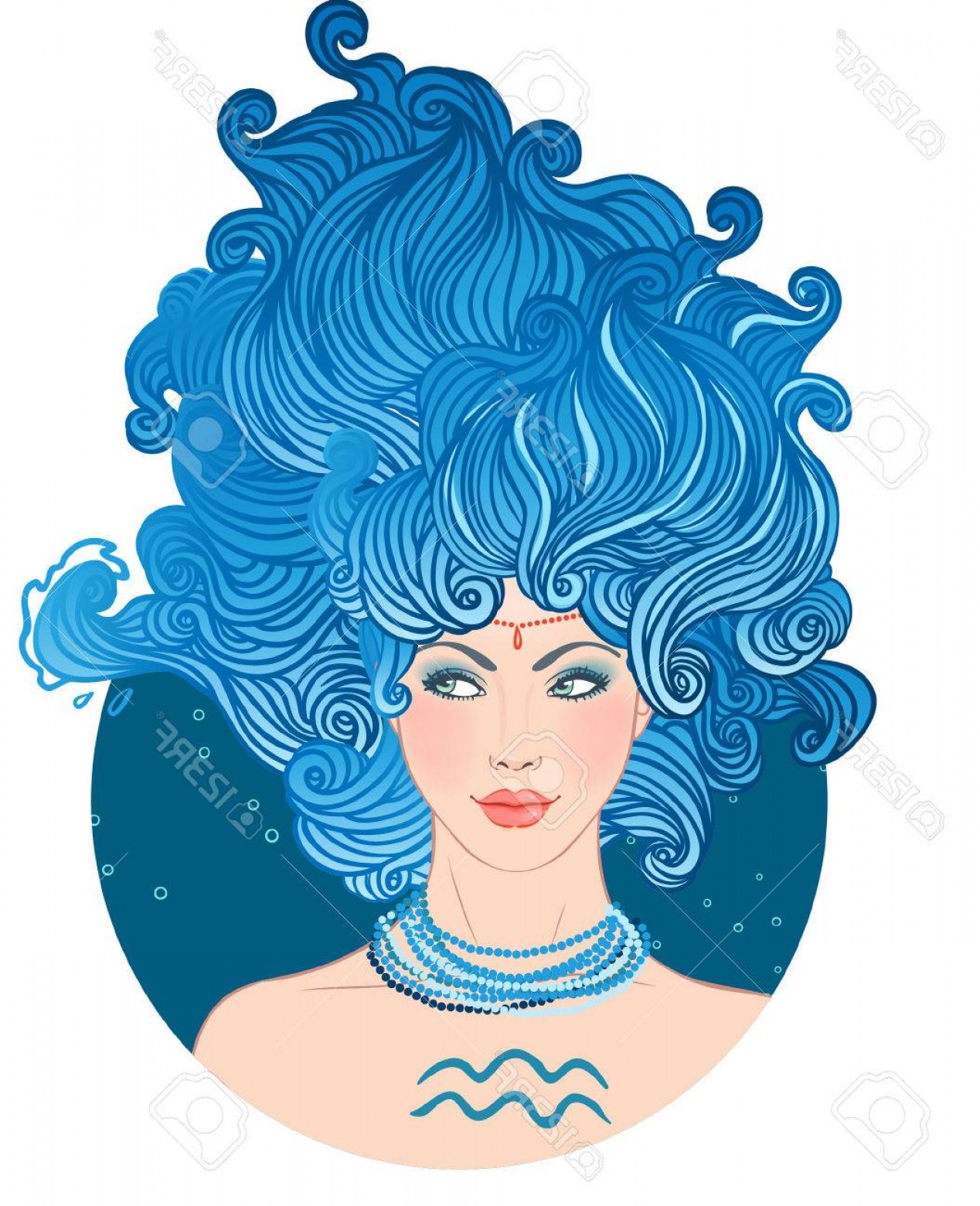 1268x1560 Photoillustration Of Aquarius Astrological Sign As A Beautiful
