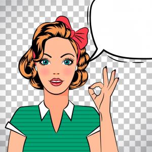 300x300 Photostock Vector Cute Vector Art Card With Girl Fashion Woman