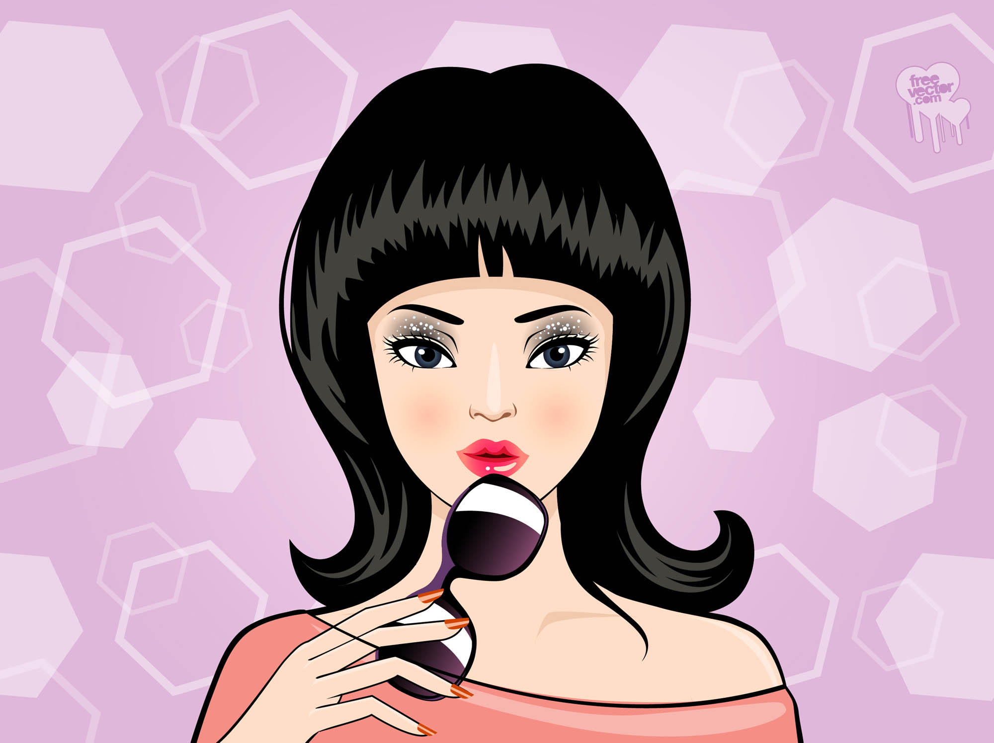 2000x1495 Stylish Girl Vector Art Graphics