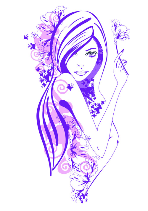500x715 Beautiful Of Fashion Girls Vector Graphic Free Download