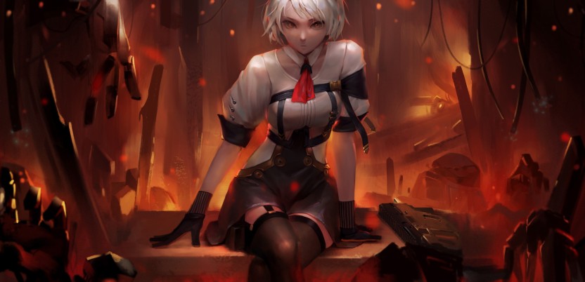 832x402 Athah Anime Girls Frontline Vector Inches Wall Poster Matte