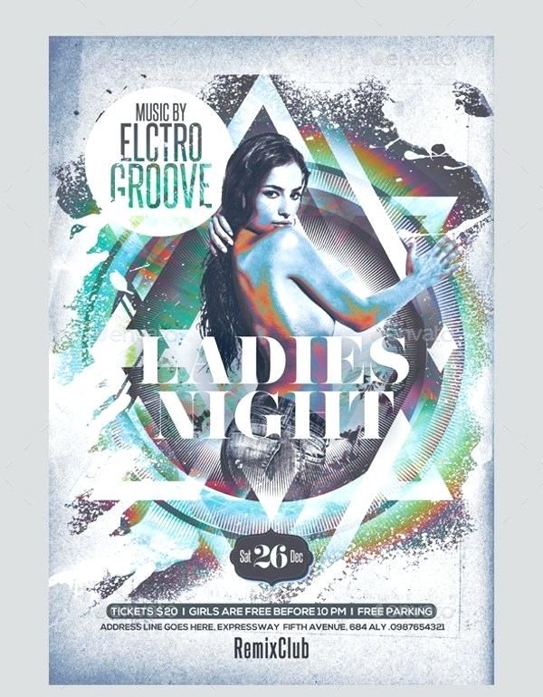 600x769 Ladies Night Flyer Template Night Flyer Templates Vector Download