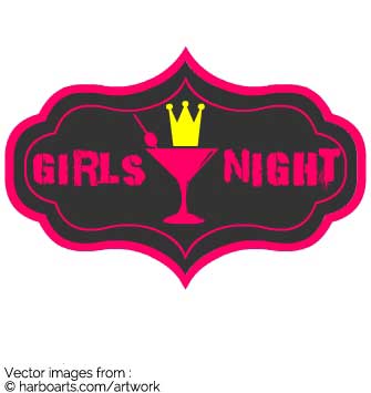 Girls Night Out Vector at Vectorified.com | Collection of Girls Night ...