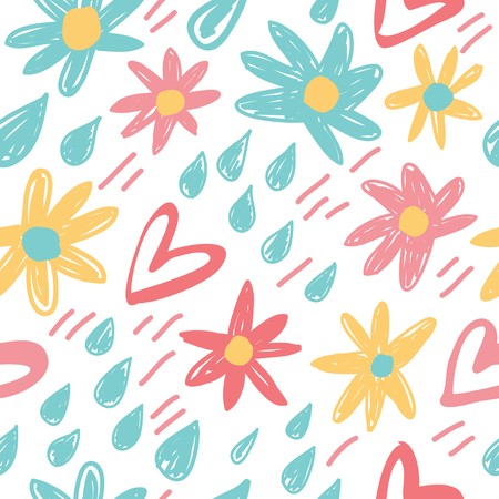 Repeating Hearts Cute Floral Seamless Pattern Endless Girlish 450x450 Repeating Hearts Cute Floral Seamless Pattern Endless Girlish