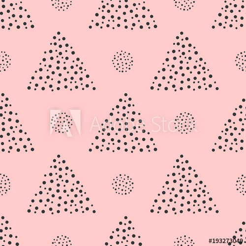 500x500 Simple Geometric Seamless Pattern Girly Vector Illustration
