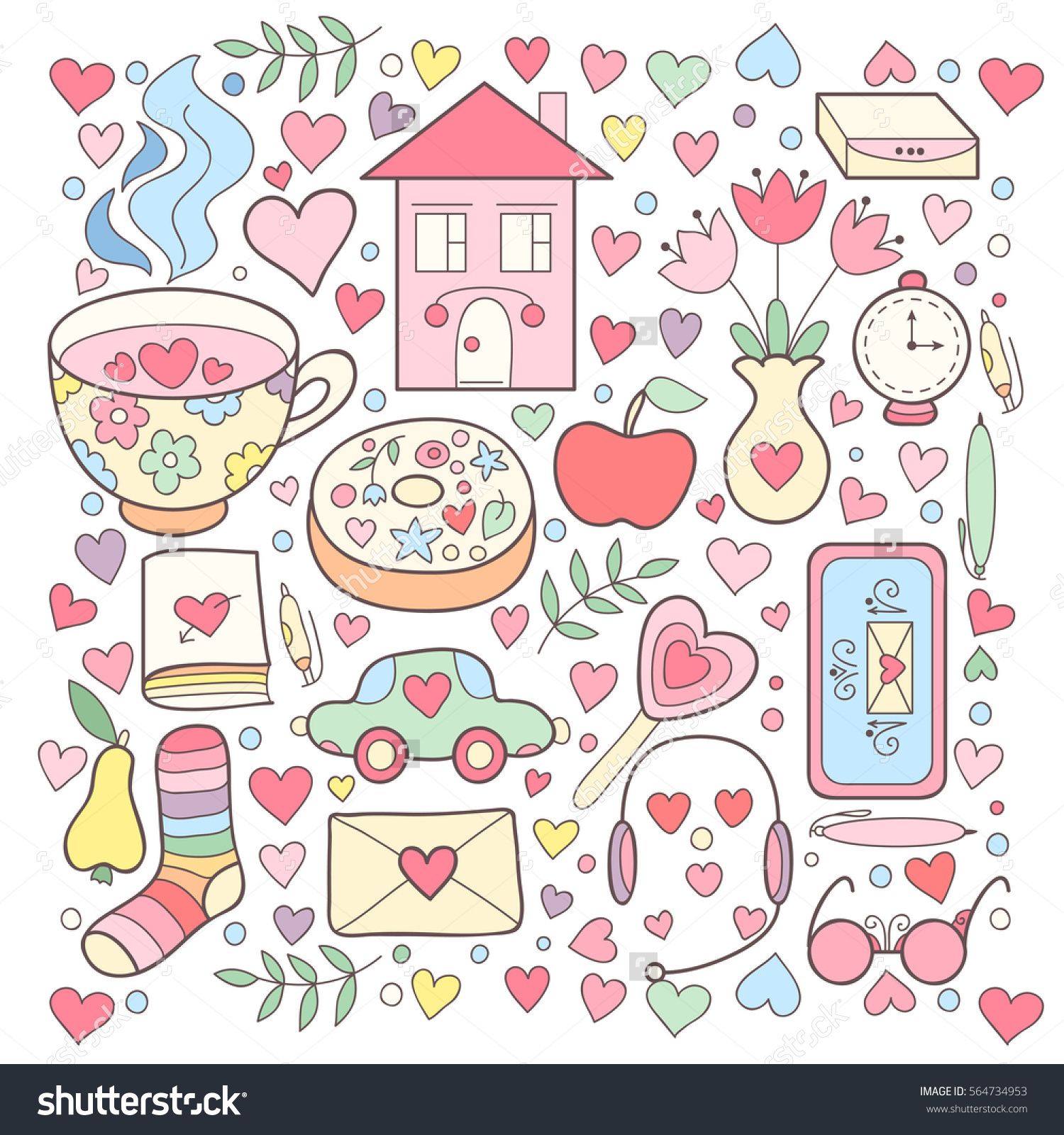 1500x1600 Doodle Clipart Girly For Free Download And Use Images
