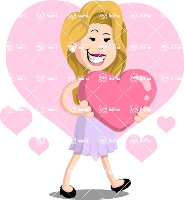 591x640 Flat Casual Blonde Female Cartoon Vector Character Aka Fiona