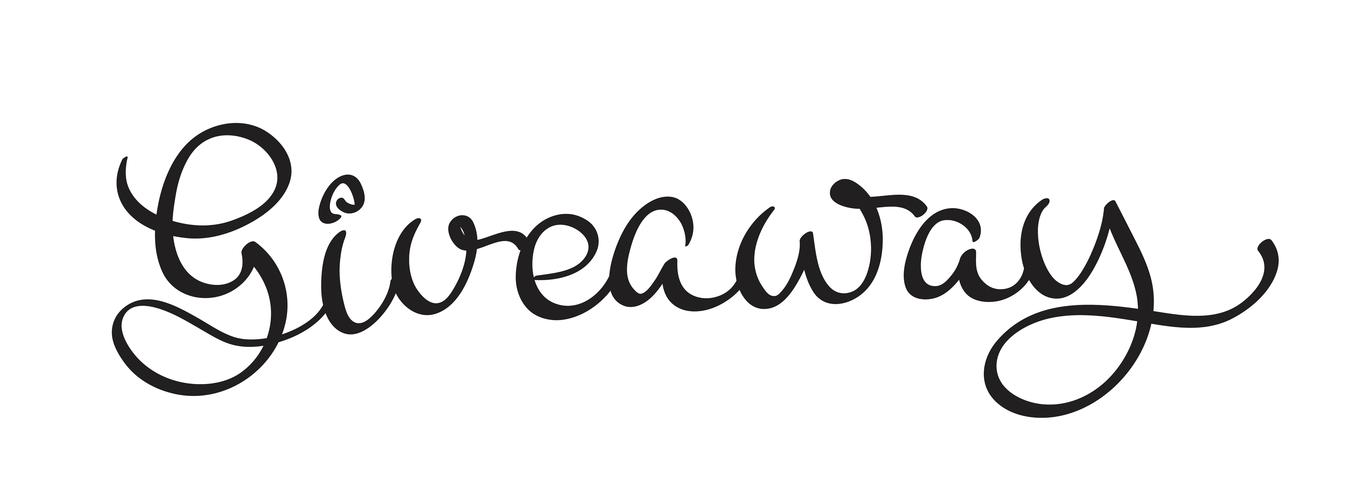 1345x490 Giveaway Text On White Background Calligraphy Lettering Vector