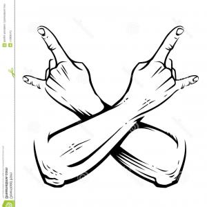 300x300 Photostock Vector Rock And Roll Hand Sign Vector Black Vintage