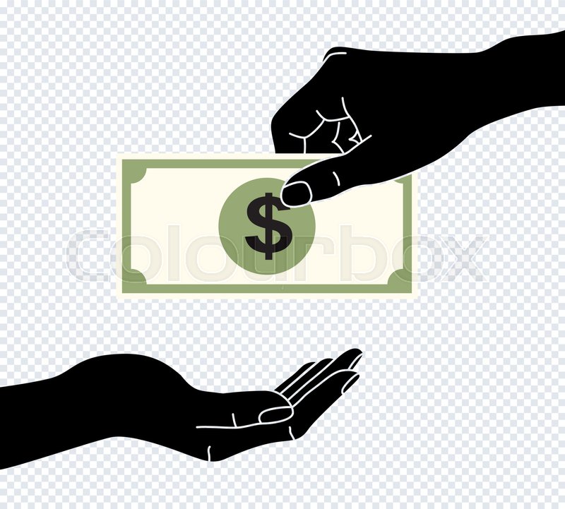 800x721 Two Cartoon Businessman Hands, Giving Stock Vector Colourbox