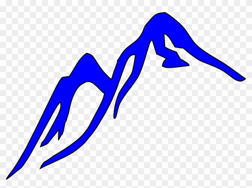 840x626 Free Vector Graphic Mountain Outline Blue Glacier Image