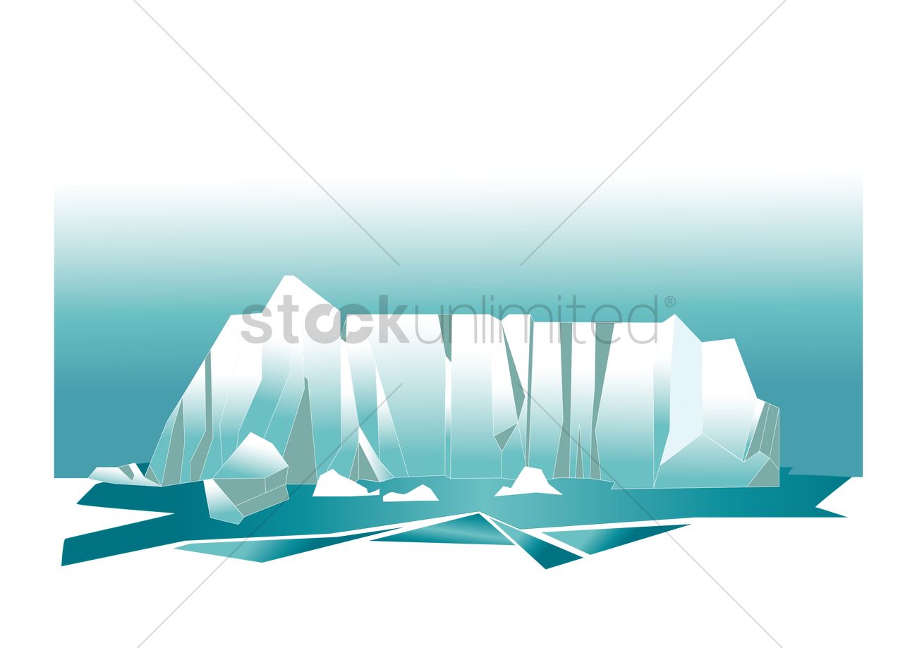 1300x919 Glacier Mountains Vector Image