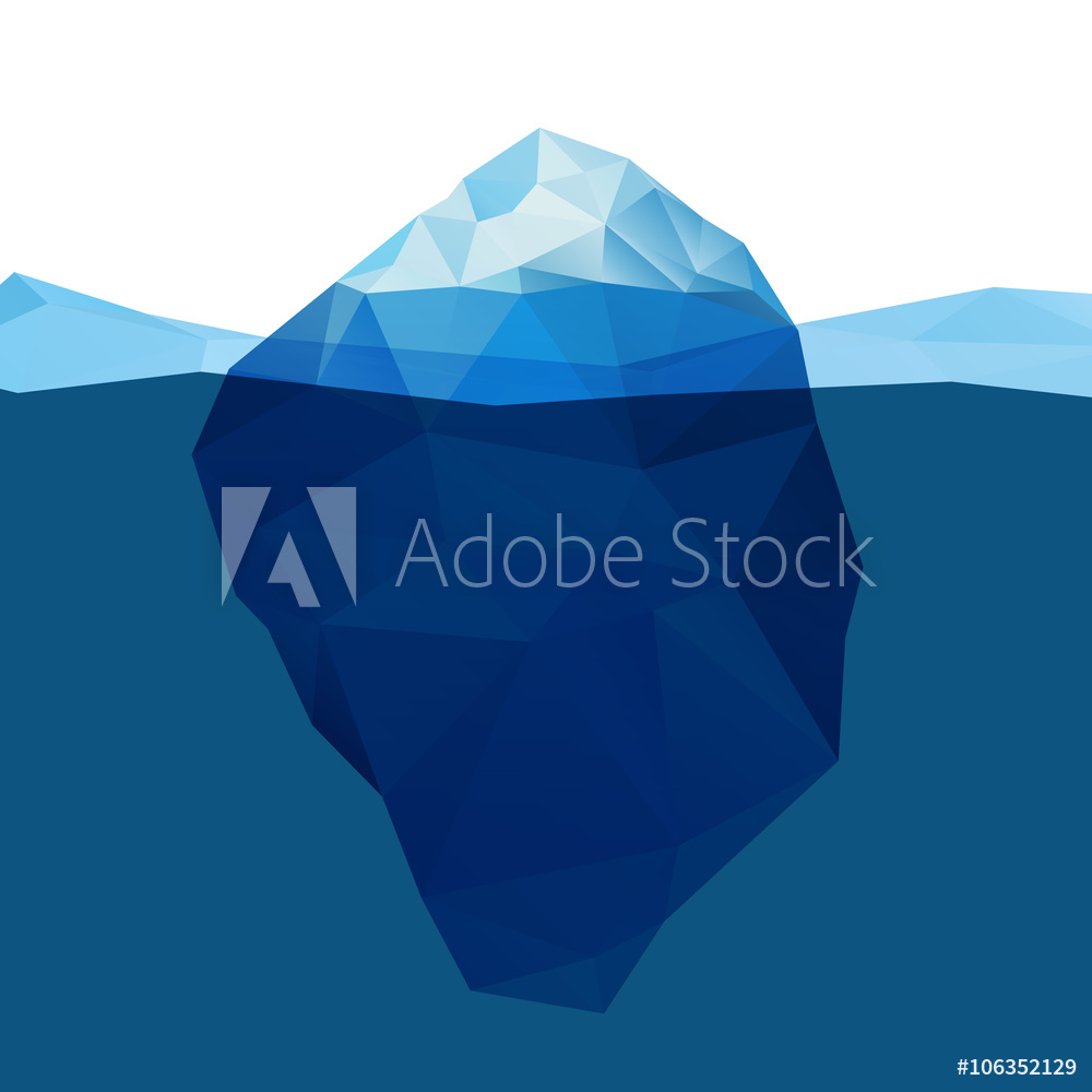 1000x1000 Photo Art Print Polygonal Iceberg Glacier Landscape Vector