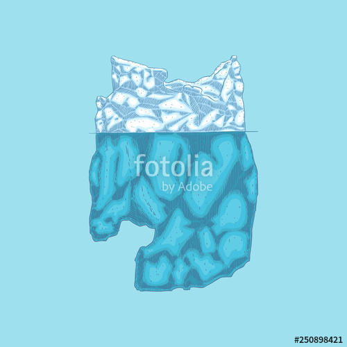 500x500 Vector Iceberg Polar Ice Mountain, Glacier Icon Stock Image