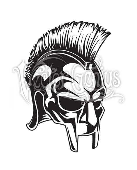 468x580 Gladiator Mohawk Helmet Vector Art