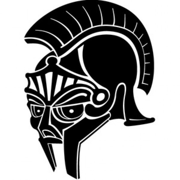 626x626 Gladiator Helmet Vector