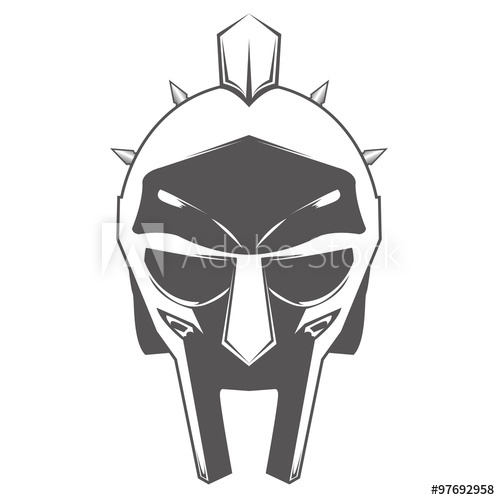 500x500 Gladiator Helmet Vector Illustration
