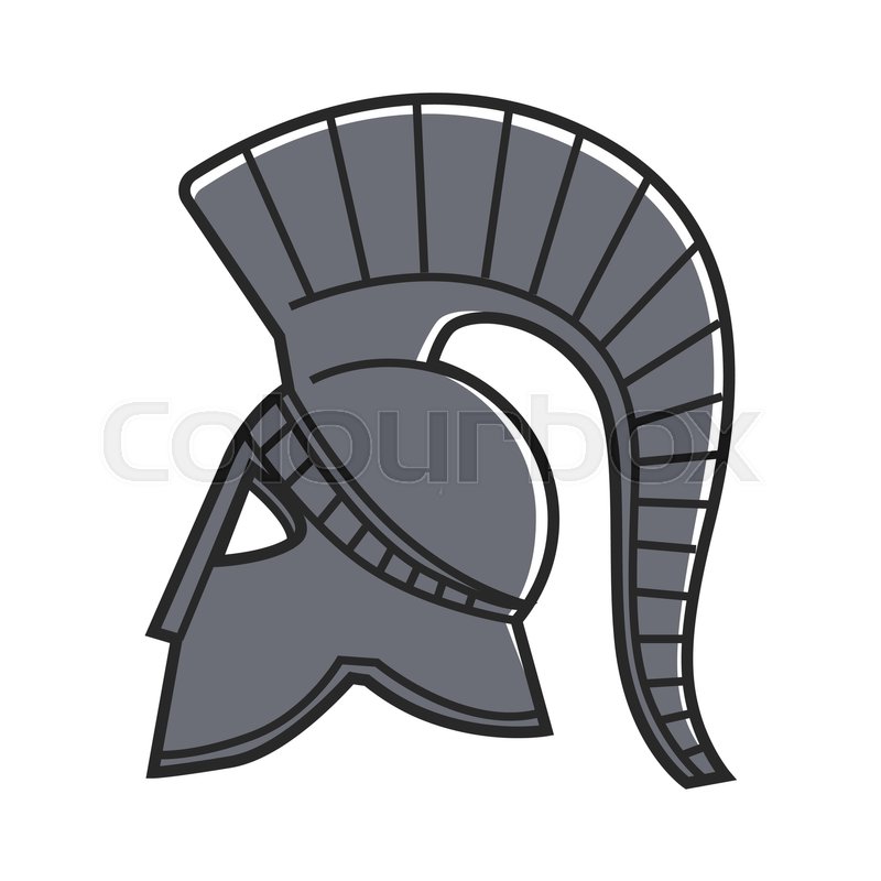 800x800 Ancient Solid Metal Gladiators Helmet Stock Vector Colourbox