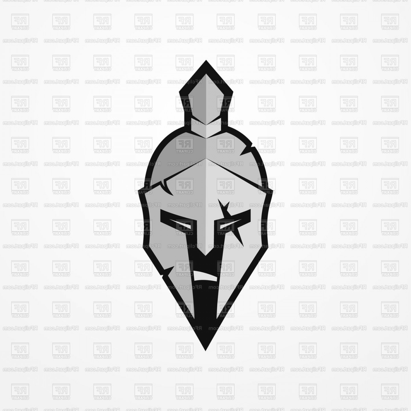 1440x1440 Furious Face Of A Roman Warrior In Battle Helmet Vector Clipart
