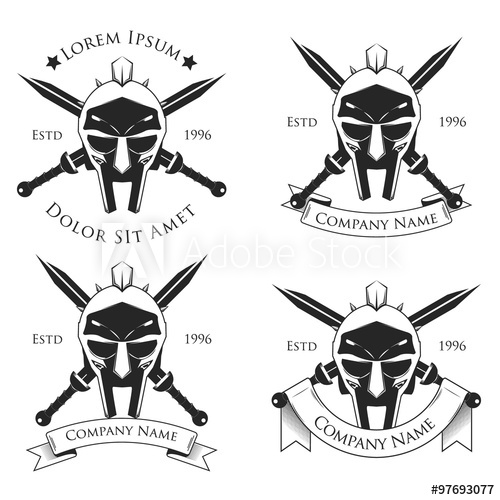 Gladiator Badge, Logo Vector Illustration 500x500 Gladiator Badge, Logo Vector Illustration