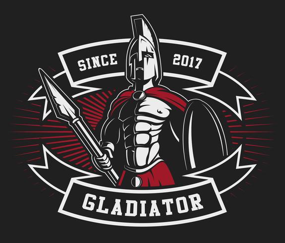 575x490 Gladiator Emblem With A Spear