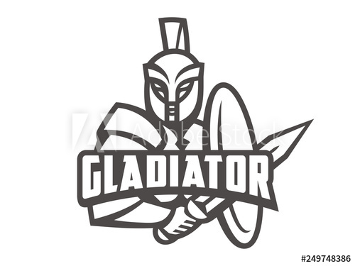 Gladiator Logo Vector Format, Available For Editing Black 500x375 Gladiator Logo Vector Format, Available For Editing Black
