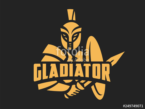 Gladiator Logo Vector Format, Available For Editing Gold Version 500x375 Gladiator Logo Vector Format, Available For Editing Gold Version
