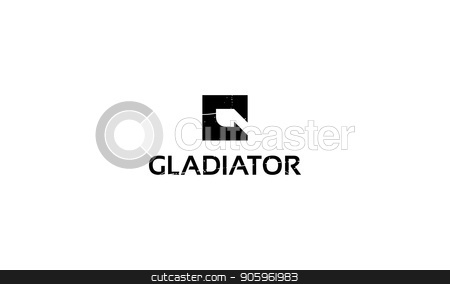 450x284 Gladiator Vector Logo Image Stock Vector