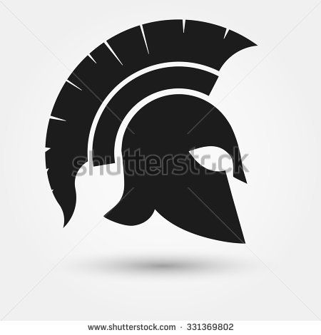 450x470 Spartan Helmet Silhouette, Greek Warrior