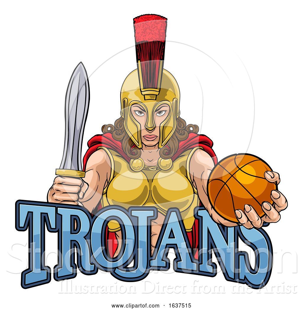 1024x1044 Vector Illustration Of Spartan Trojan Gladiator Basketball Warrior