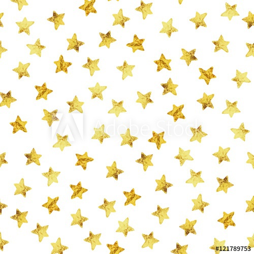 500x500 Abstract Modern Pattern With Gold Foil Stars Vector Illustration
