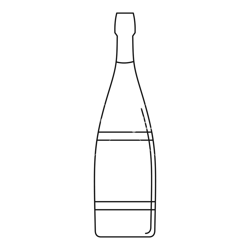 1000x1000 Glass Bottle Icon Outline Illustration Of Glass Bottle Vector