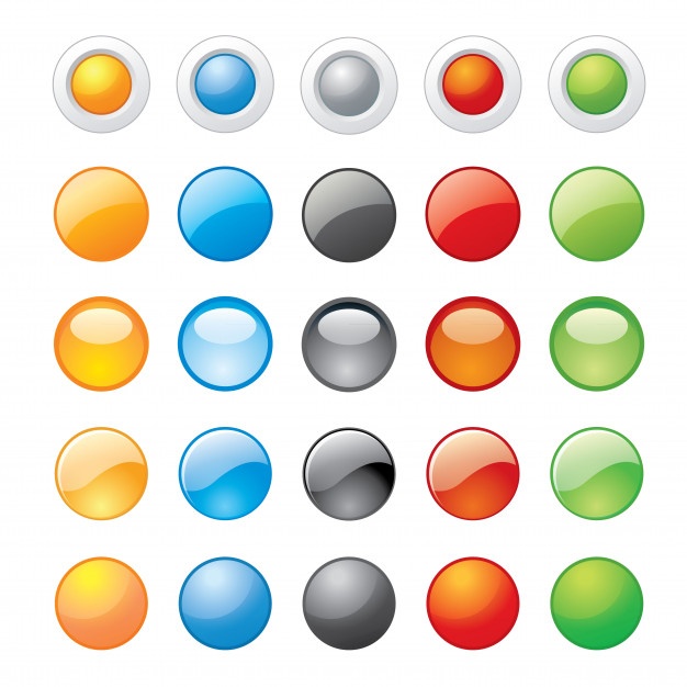 626x626 Free Glass Buttons Vector Free Download