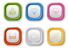 286x200 Glass Button Free Vector Art