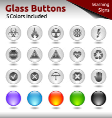 380x400 Glass Buttons For Web Design Vector Free Graphics