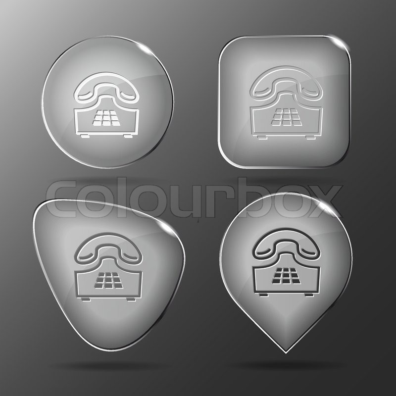800x800 Push Button Telephone Glass Buttons Stock Vector Colourbox
