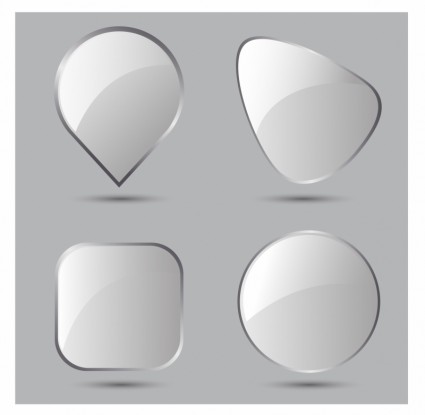 425x415 Blank Glass Buttons Vector Free Vectors Ui Download