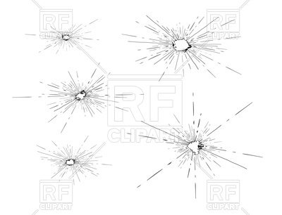 Traces Of Bullets Shattered The Glass Vector Image Of Design 400x306 Traces Of Bullets Shattered The Glass Vector Image Of Design