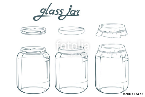 500x334 Glass Jar Jar Hand Drawn Lettering Of Glass Jar Vector Artwork