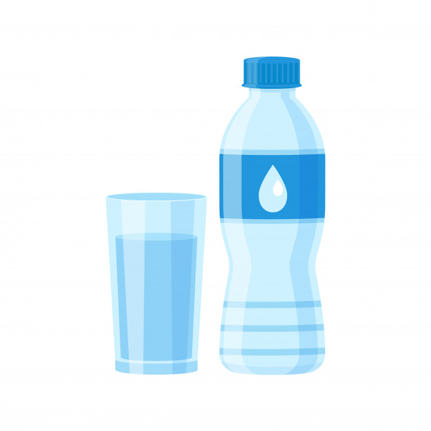 626x626 Glass And Bottle Of Water Vector Premium Download